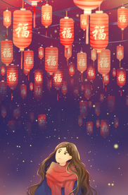 元宵节创意插画
