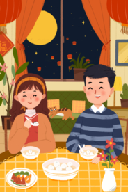 元宵节创意插画