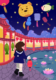 元宵节创意插画