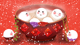 元宵节创意插画