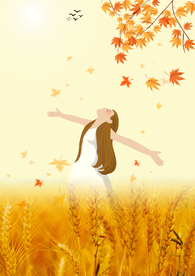 秋天小清新背景