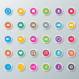 音乐播放器按钮UI设计