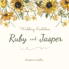 婚礼手绘植物花卉背景