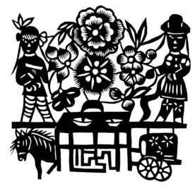 剪影 窗花 中国风 剪纸 手工