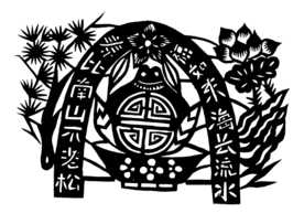 剪影 窗花 中国风 剪纸 手工