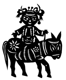 剪影 窗花 中国风 剪纸 手工