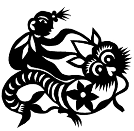 剪影 窗花 中国风 剪纸 手工