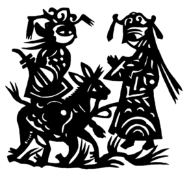剪影 窗花 中国风 剪纸 手工