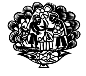 剪影 窗花 中国风 剪纸 手工