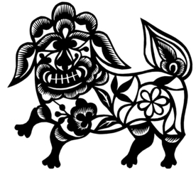 剪影 窗花 中国风 剪纸 手工