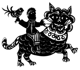 剪影 窗花 中国风 剪纸 手工