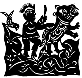 剪影 窗花 中国风 剪纸