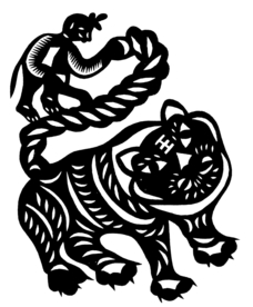 剪影 窗花 中国风 剪纸