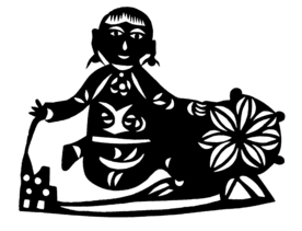 剪影 窗花 中国风 剪纸