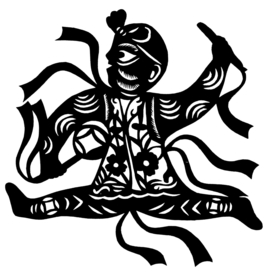 剪影 窗花 中国风 剪纸