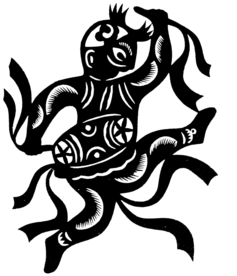 剪影 窗花 中国风 剪纸