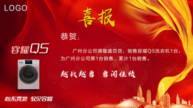 容声洗衣机销售喜报 战报