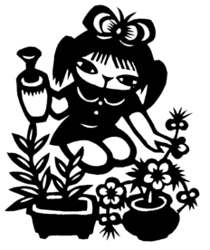 窗花 剪影 中国风 剪纸 手工