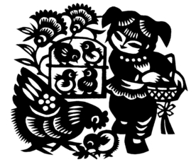 窗花 剪影 中国风 剪纸 手工