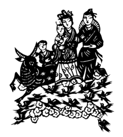 窗花 剪影 中国风 剪纸 手工