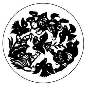 窗花 剪影 中国风 剪纸 手工