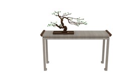 禅意长桌3d模型