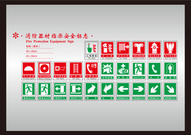 消防器材指示安全标志