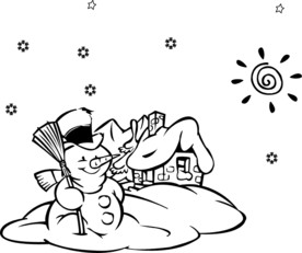 冬天雪人的屋子