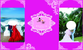 枚红色粉色婚庆背景舞台背景婚礼