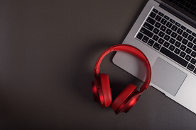 纯色办公桌面环境照片