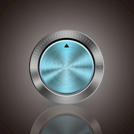 蓝色金属UI按钮