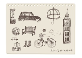 英国图案素描画