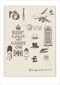 英伦风图案素描