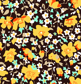 黄色 矢量  花型 乱花