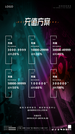 夜店活动充值方案海报