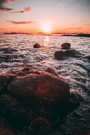 海上的日出日落景色