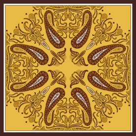 腰果花 火腿纹方巾