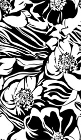 黑白花四方连续装饰图案