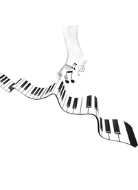 黑色音符飘动音乐背景包装素材