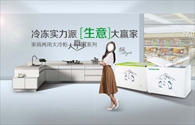 容声冷柜 卧柜海报