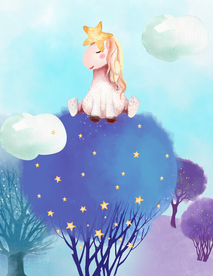 梦幻插画 卡通 动物梦幻插画