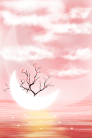 梦幻插画 卡通风景插画