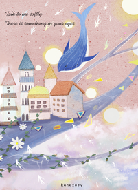 梦幻插画 卡通 动物梦幻插画