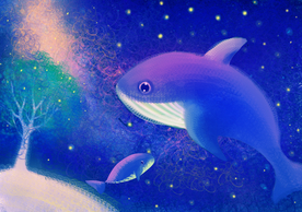 梦幻插画 卡通 动物梦幻插画