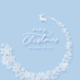 卡通冬季 雪花插画 艺术字