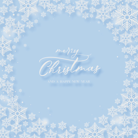 卡通冬季 雪花插画 艺术字