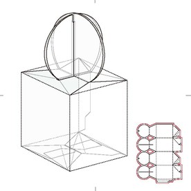 纸盒包装布局刀线图