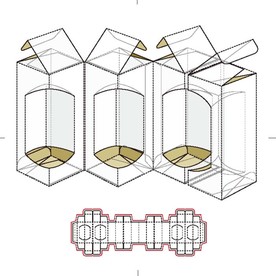 纸盒包装布局刀线图