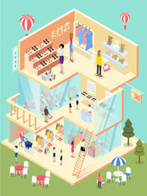 2.5D商场图