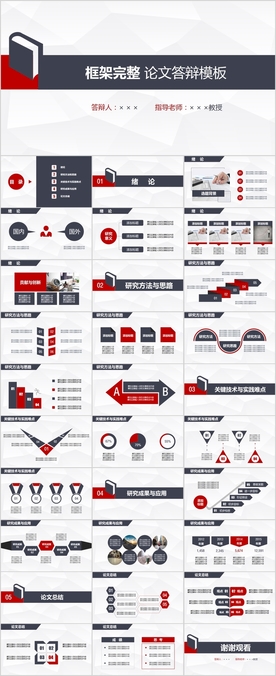 毕业答辩论文通用PPT模板